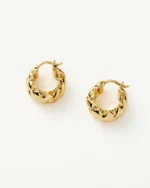 ALESSIA LOVE Waffle Hoop Earrings - Image 2