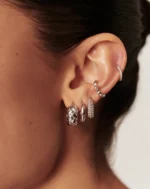 ALESSIA LOVE Waffle Hoop Earrings - Image 5