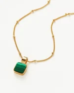 ALESSIA LOVE Square Gemstone Necklace - Image 2