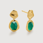 ALESSIA LOVE Geometric Gemstone Drop Earrings