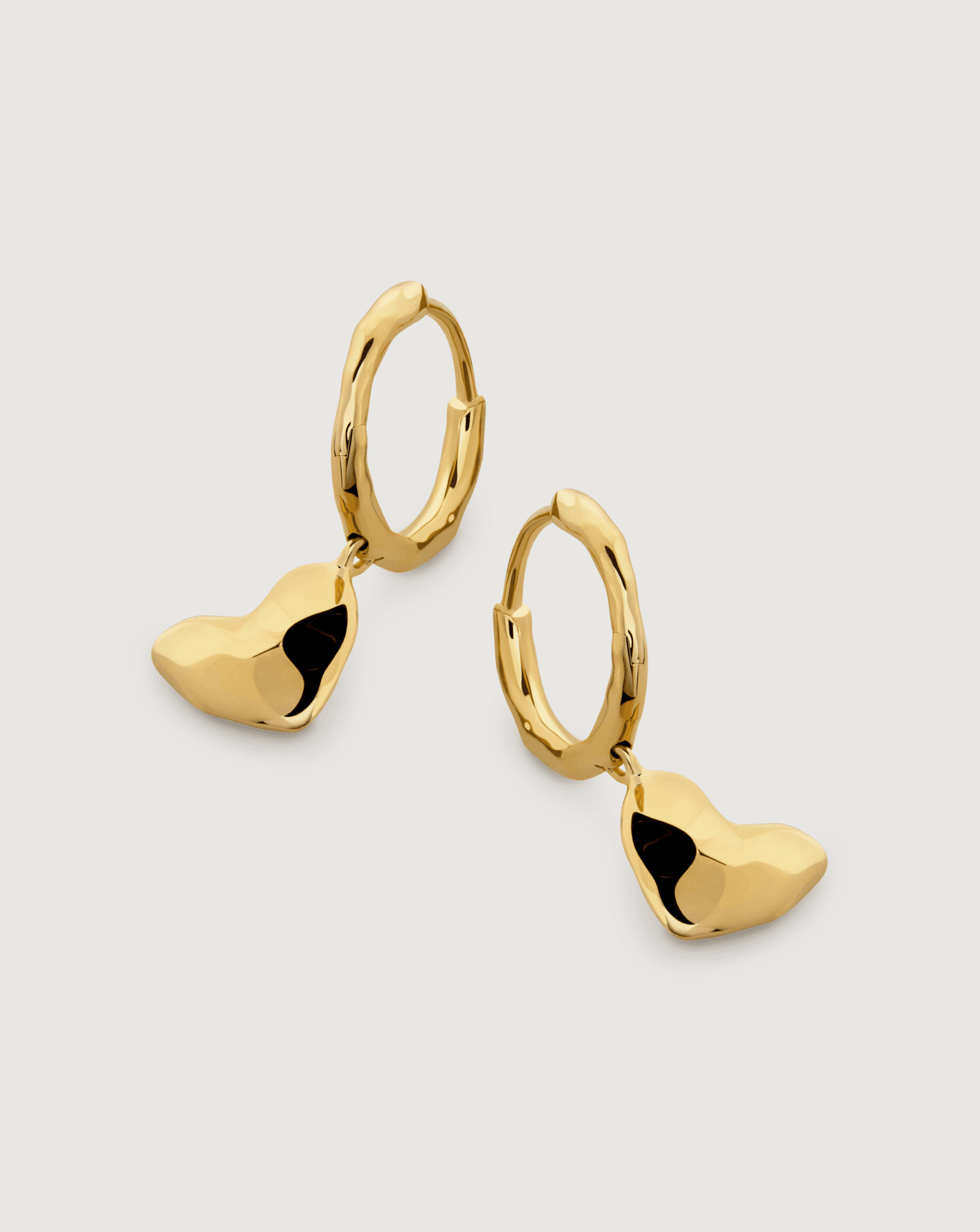 1 ALESSIA LOVE Heart Drop Huggie Earrings - Image 1