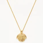 ALESSIA LOVE Medium Engravable Roman Arc Coin Necklace