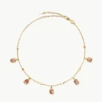 ALESSIA LOVE Natural Stone Charm Choker Necklace