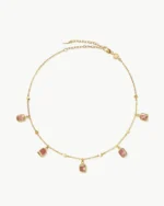 ALESSIA LOVE Natural Stone Charm Choker Necklace