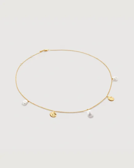 ALESSIA LOVE Baroque Pearl Coin Necklace