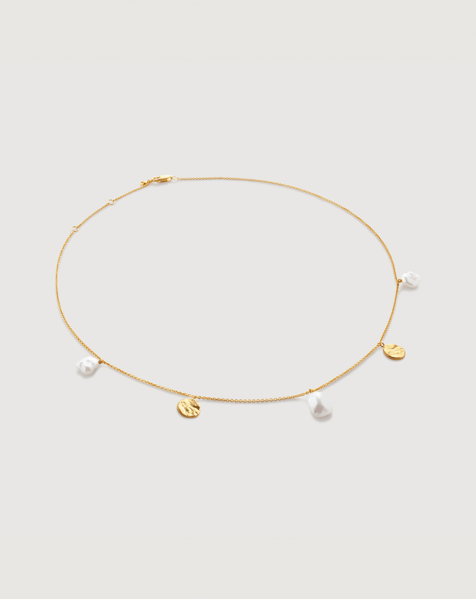 1 ALESSIA LOVE Baroque Pearl Coin Necklace - Image 1