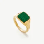 ALESSIA LOVE Square Signet Gemstone Ring