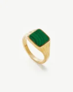 ALESSIA LOVE Square Signet Gemstone Ring