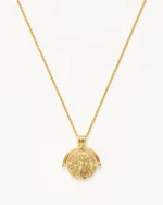 ALESSIA LOVE Medium Engravable Roman Arc Coin Necklace