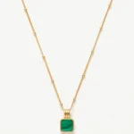 ALESSIA LOVE Square Gemstone Necklace