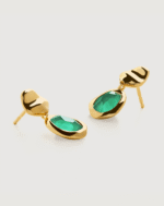 ALESSIA LOVE Geometric Gemstone Drop Earrings - Image 2