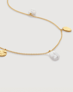 ALESSIA LOVE Baroque Pearl Coin Necklace - Image 2