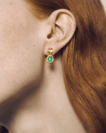 ALESSIA LOVE Geometric Gemstone Drop Earrings - Image 4