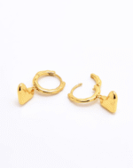ALESSIA LOVE Heart Drop Huggie Earrings - Image 4