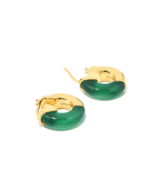 ALESSIA LOVE Semi-Gemstone Hoop Earrings - Image 14