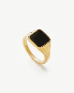 ALESSIA LOVE Square Signet Gemstone Ring - Image 4