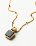 ALESSIA LOVE Square Gemstone Necklace - Image 6