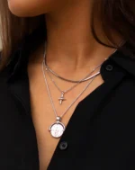 ALESSIA LOVE Medium Engravable Roman Arc Coin Necklace - Image 5