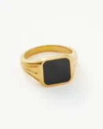 ALESSIA LOVE Square Signet Gemstone Ring - Image 5