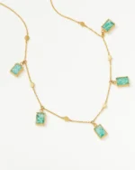 ALESSIA LOVE Natural Stone Charm Choker Necklace - Image 7