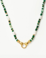 ALESSIA LOVE Shake Hands Beaded Gemstone Necklace