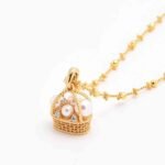 ALESSIA LOVE Pearl Basket Necklace｜Vintage Woven Pendant