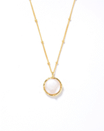 ALESSIA LOVE Baroque Button Pearl Necklace