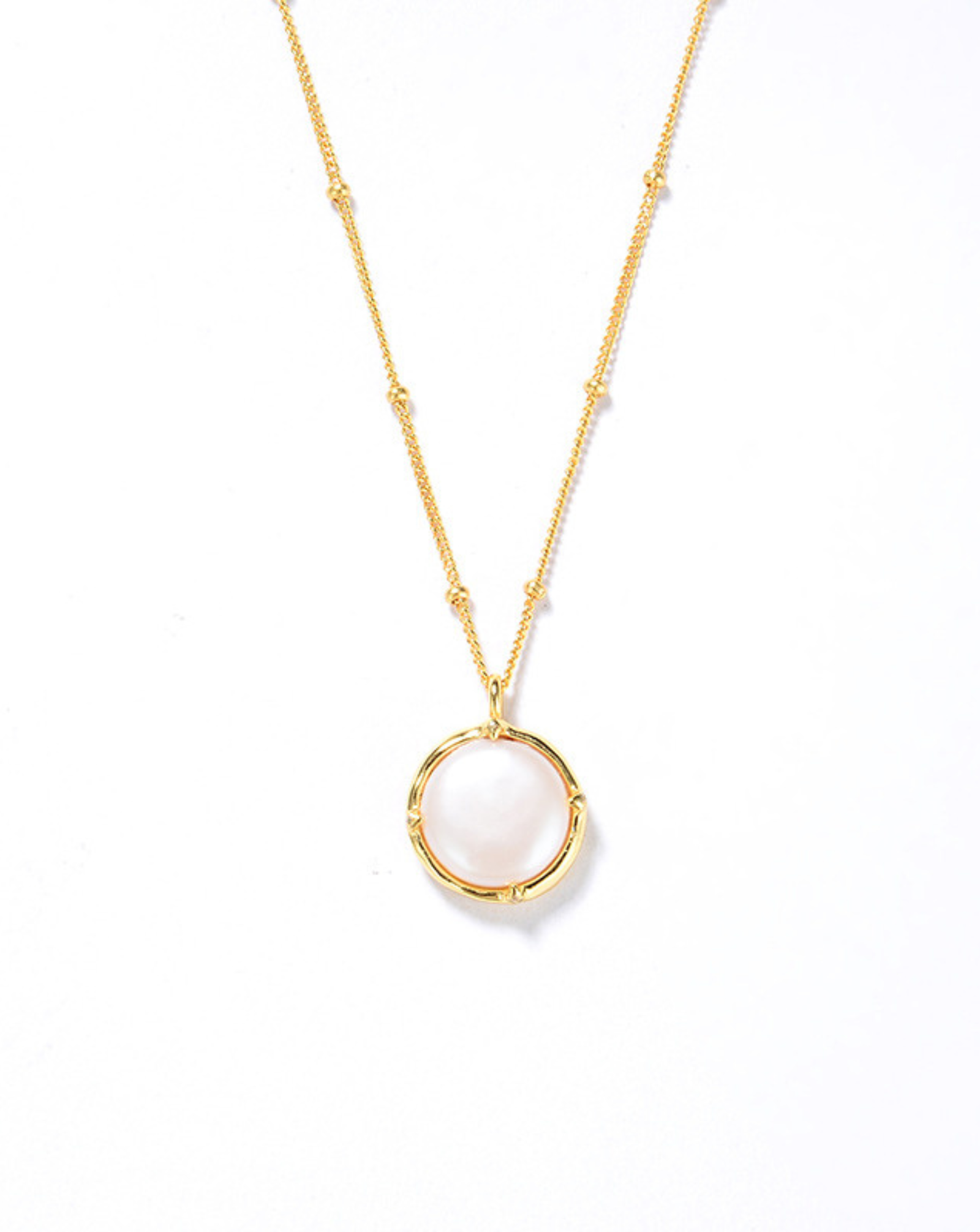 1 ALESSIA LOVE Baroque Button Pearl Necklace - Image 1