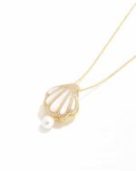 ALESSIA LOVE Shell Pearl Necklace|Mother-of-Pearl Pendant - Image 2