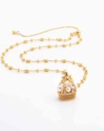 ALESSIA LOVE Pearl Basket Necklace|Vintage Woven Pendant - Image 2