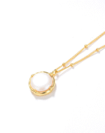 ALESSIA LOVE Baroque Button Pearl Necklace - Image 2
