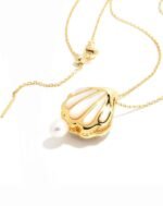 ALESSIA LOVE Shell Pearl Necklace|Mother-of-Pearl Pendant - Image 3