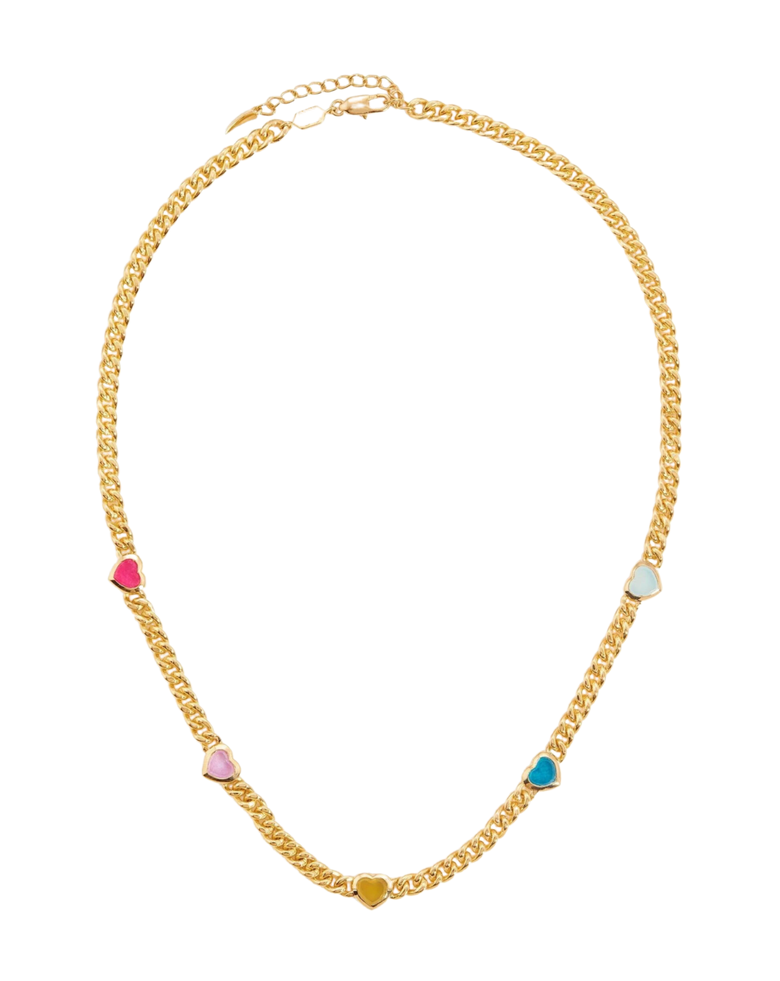 3 ALESSIA LOVE Jelly Heart Gemstone Charm Necklace - Image 1