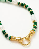 ALESSIA LOVE Shake Hands Beaded Gemstone Necklace - Image 3