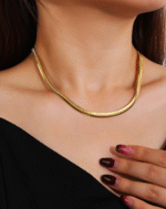 ALESSIA LOVE Flat Snake Chain Necklace - Image 4