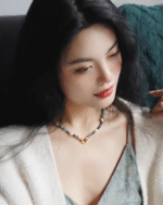 ALESSIA LOVE Shake Hands Beaded Gemstone Necklace - Image 4