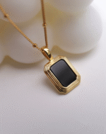 ALESSIA LOVE Square Reversible Pendant Necklace - Image 4