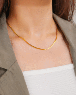 ALESSIA LOVE Square Snake Chain Necklace - Image 5