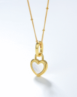 ALESSIA LOVE Heart Reversible Pendant Necklace|Red Onyx & Mother-of-Pearl - Image 5