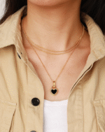 ALESSIA LOVE Heart Reversible Pendant Necklace|Black Onyx & Mother-of-Pearl - Image 6