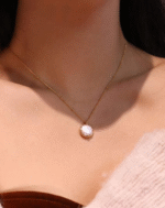 ALESSIA LOVE Baroque Button Pearl Necklace - Image 6