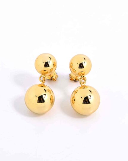 ALESSIA LOVE Double Sphere Stud Earrings