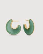 ALESSIA LOVE Crescent Gemstone Earrings