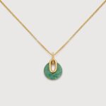 ALESSIA LOVE Natural Gemstone Disc Necklace