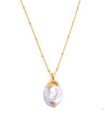 Baroque Pearl Bud Necklace