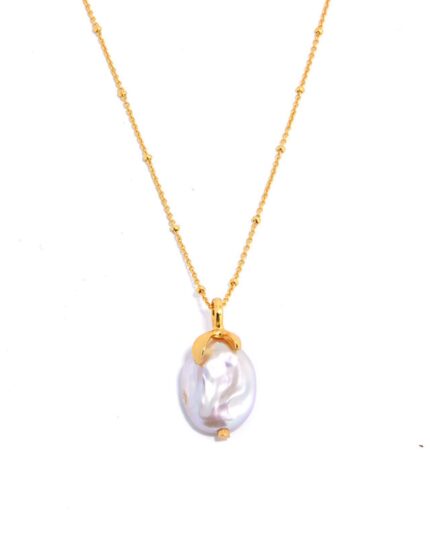 Baroque Pearl Bud Necklace