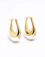 ALESSIA LOVE U-Hoop Natural Stone Earrings