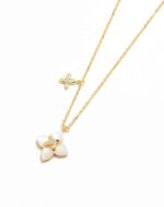 Four-Leaf Luxury Stone Necklace - Image 2