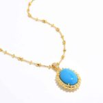 ALESSIA LOVE Oval Turquoise Vintage Necklace