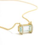 Ice Cube Blue Crystal Necklace